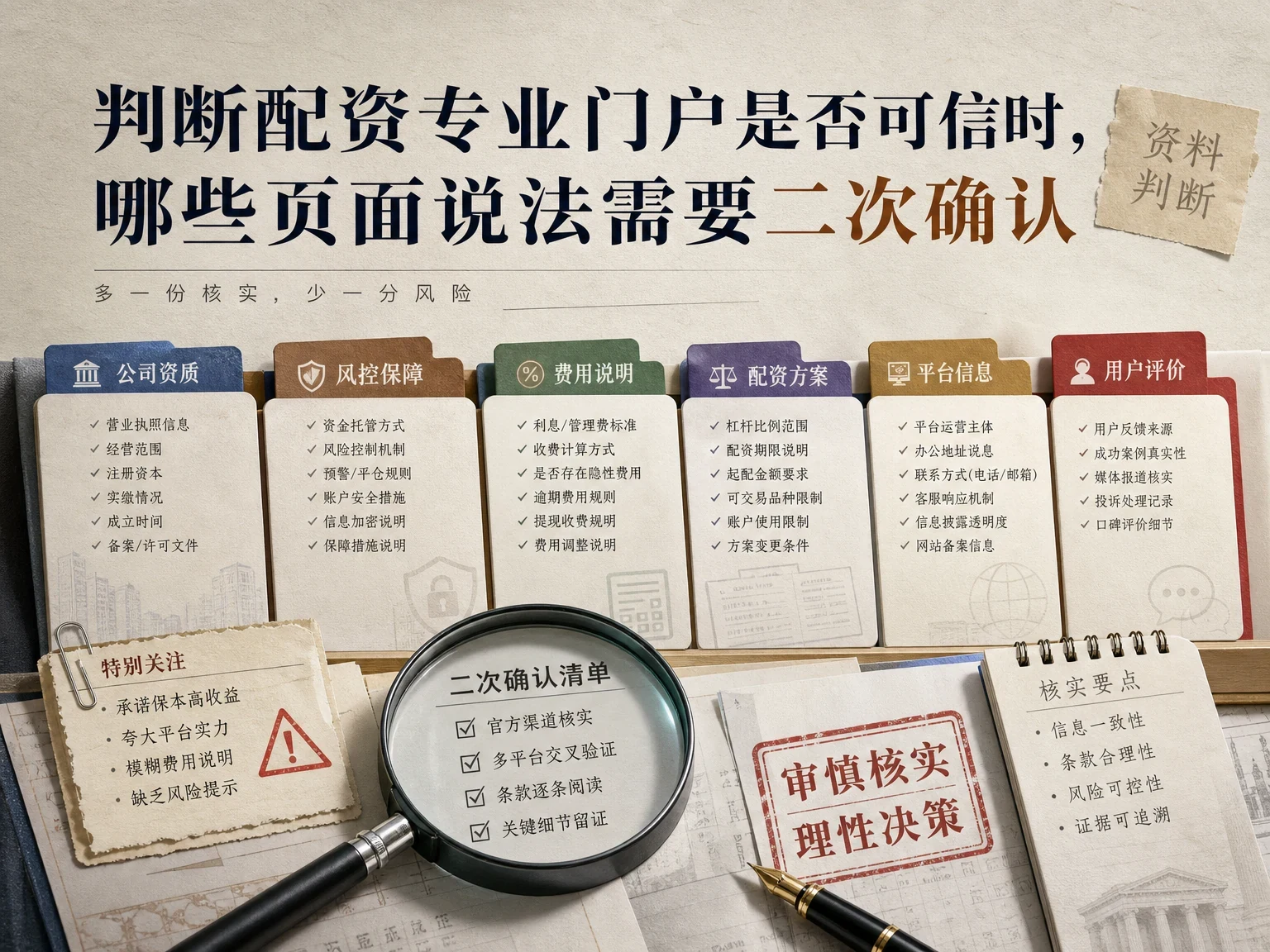 判断配资专业门户是否可信时,哪些页面说法需要二次确认缩略图