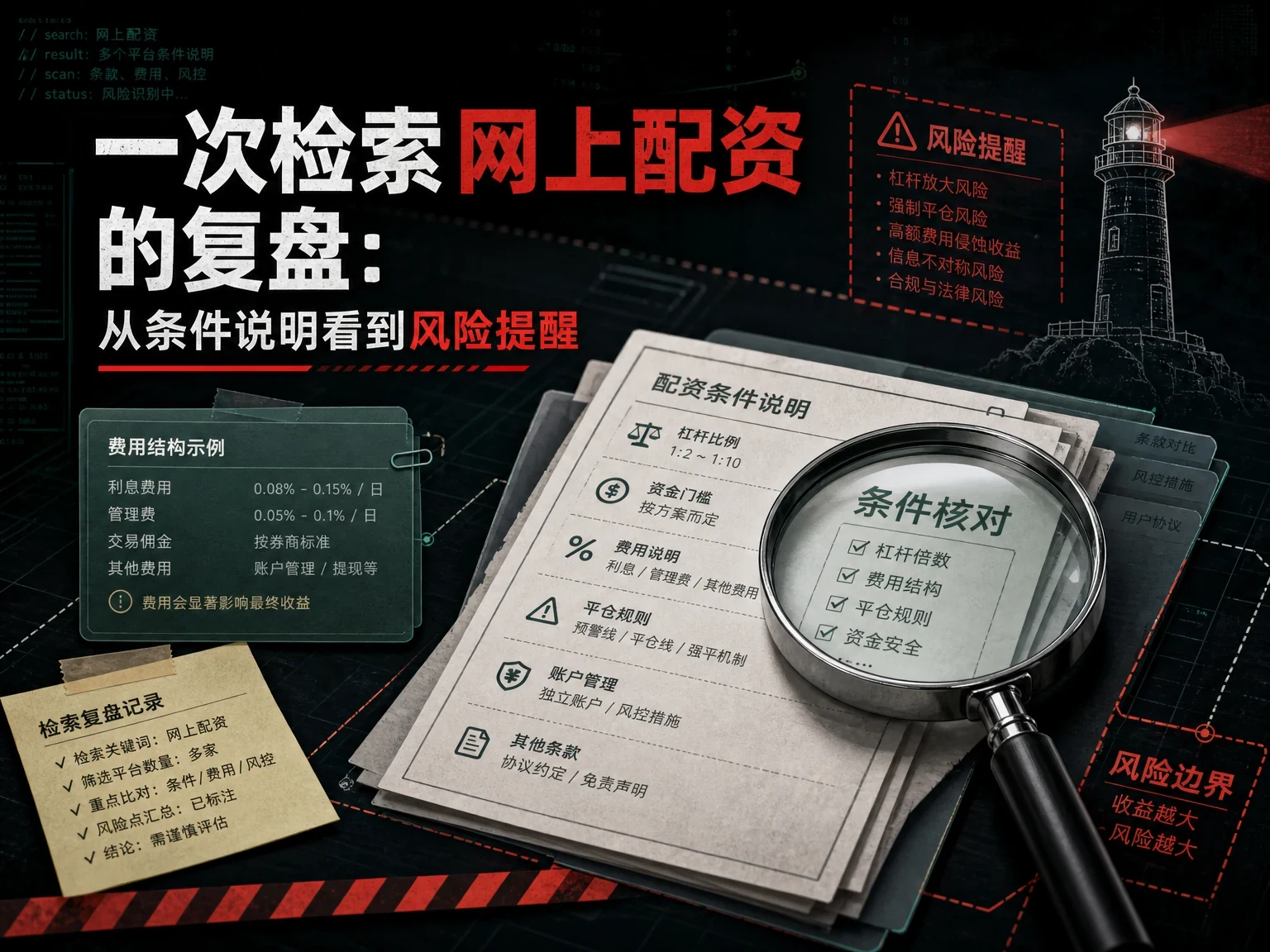 一次检索网上配资的复盘：从条件说明看到风险提醒 插图